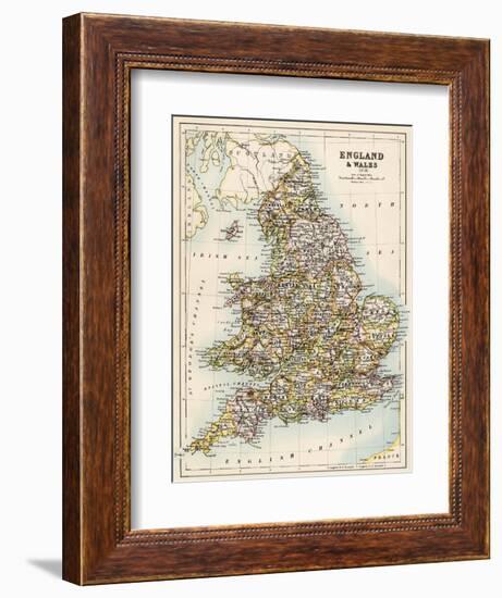 Map of England and Wales, 1870s-null-Framed Giclee Print