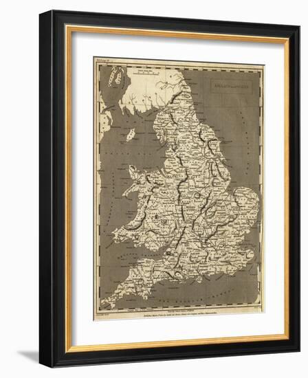 Map of England and Wales from 1802-null-Framed Giclee Print