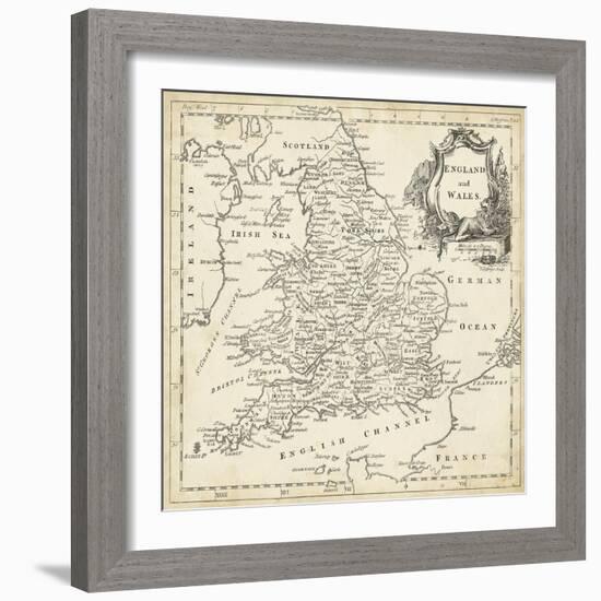 Map of England and Wales-T. Jeffreys-Framed Art Print