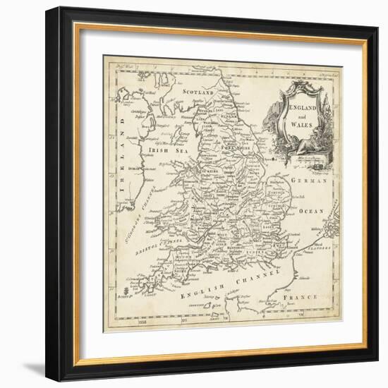 Map of England and Wales-T. Jeffreys-Framed Art Print