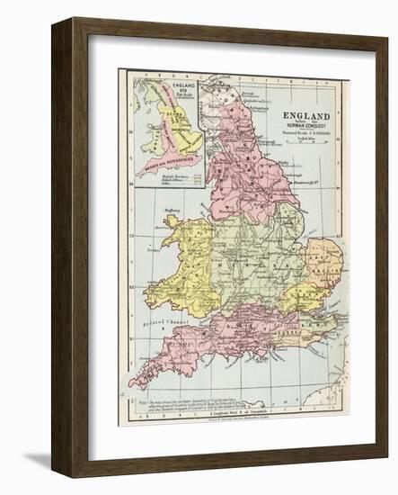 Map of England before the Norman Conquest-null-Framed Giclee Print