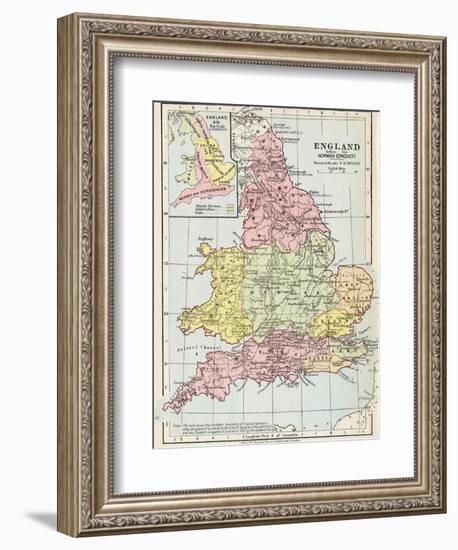 Map of England before the Norman Conquest-null-Framed Giclee Print