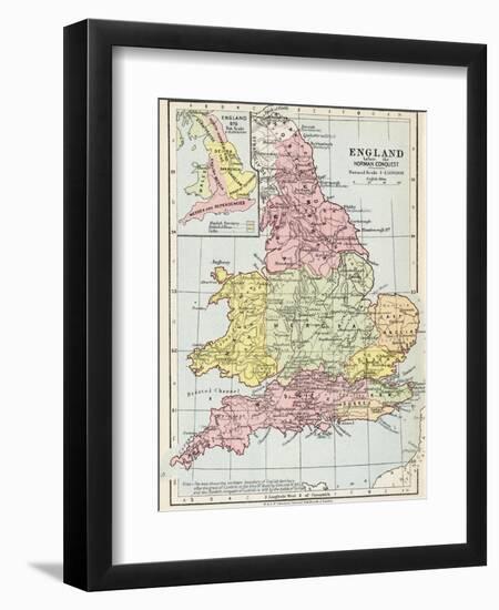 Map of England before the Norman Conquest-null-Framed Giclee Print