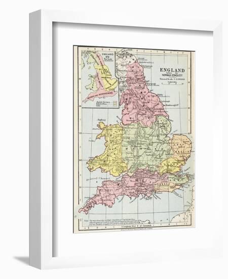 Map of England before the Norman Conquest-null-Framed Giclee Print