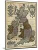 Map of England, Scotland and Ireland-null-Mounted Art Print