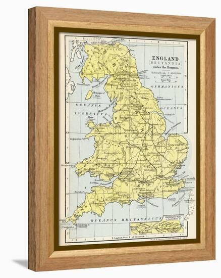 Map of England under the Romans-null-Framed Premier Image Canvas