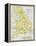 Map of England under the Romans-null-Framed Premier Image Canvas