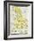 Map of England under the Romans-null-Framed Giclee Print