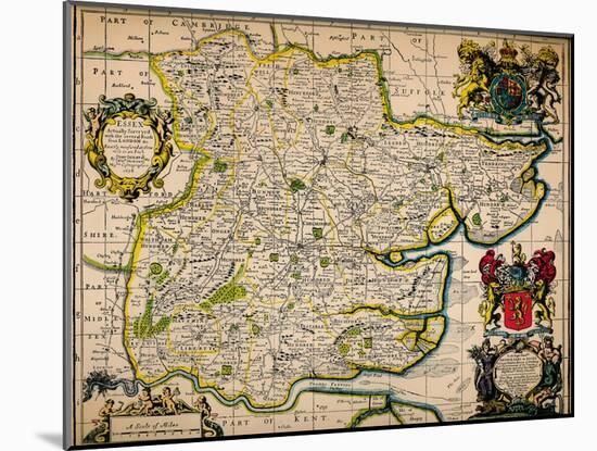 Map of Essex, 1678. Artists: John Ogilby, William Morgan-William Morgan-Mounted Giclee Print