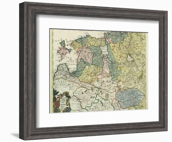 Map of Estonia and Livonia, 1745-null-Framed Giclee Print