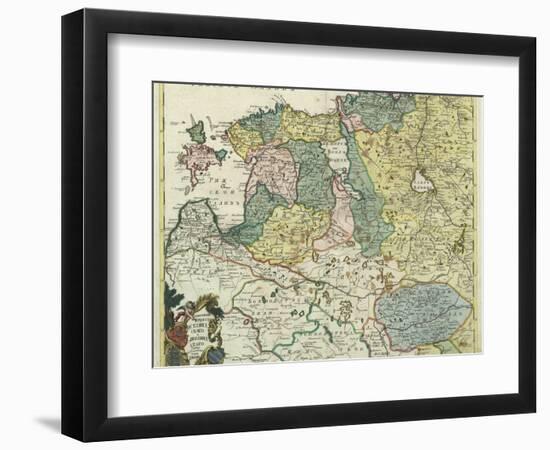 Map of Estonia and Livonia, 1745-null-Framed Giclee Print