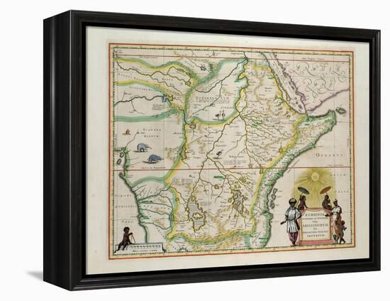 Map of Ethiopia Showing Five African States, c.1690 G. Blaeu's "Grooten Atlas" of 1648-65-null-Framed Premier Image Canvas