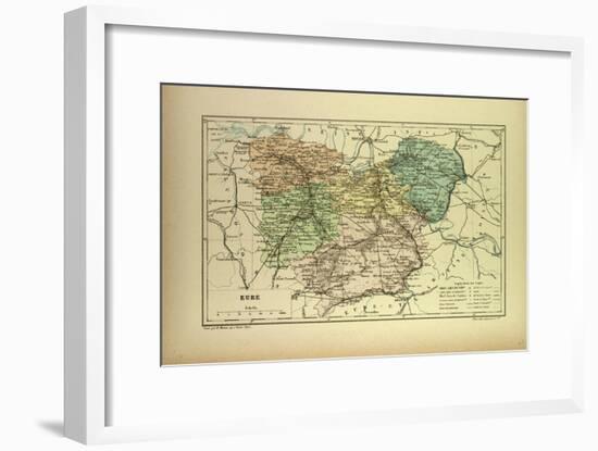 Map of Eure France-null-Framed Giclee Print