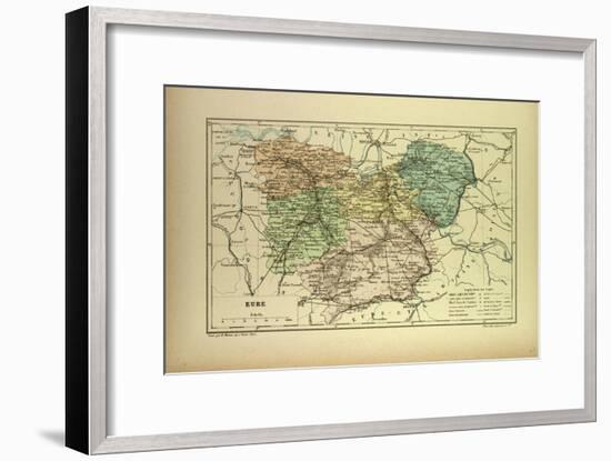 Map of Eure France-null-Framed Giclee Print