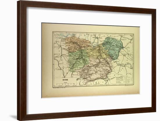 Map of Eure France-null-Framed Giclee Print