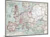 Map Of Europe, 12Th Century-null-Mounted Giclee Print