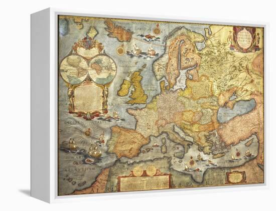 Map of Europe 1686-Joan Blaeu-Framed Premier Image Canvas