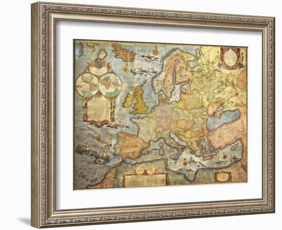 Map of Europe 1686-Joan Blaeu-Framed Giclee Print