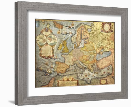 Map of Europe 1686-Joan Blaeu-Framed Giclee Print