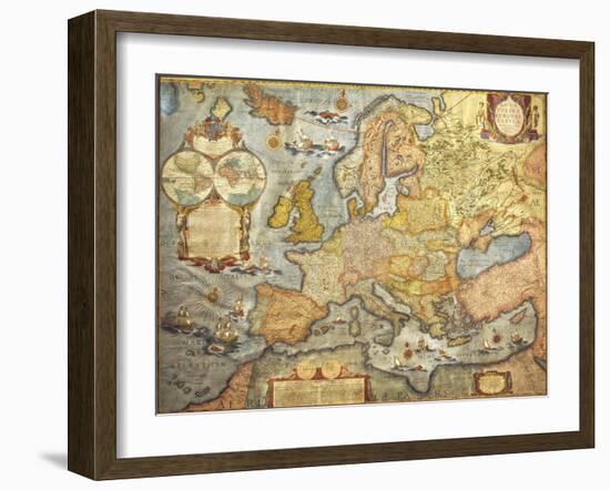 Map of Europe 1686-Joan Blaeu-Framed Giclee Print