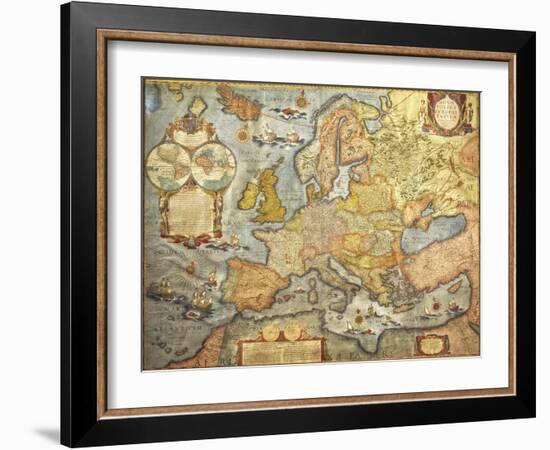 Map of Europe 1686-Joan Blaeu-Framed Giclee Print