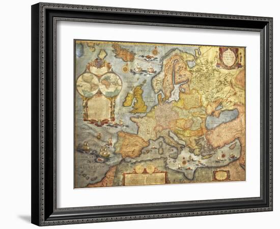 Map of Europe 1686-Joan Blaeu-Framed Giclee Print