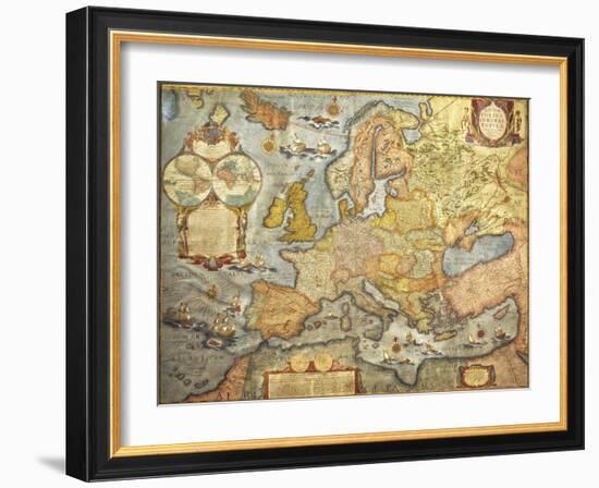 Map of Europe 1686-Joan Blaeu-Framed Giclee Print