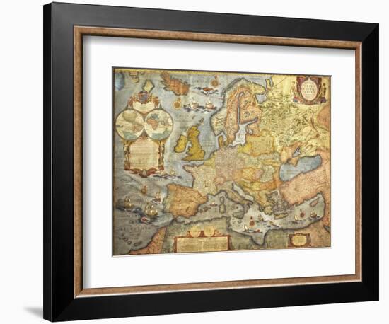 Map of Europe 1686-Joan Blaeu-Framed Giclee Print