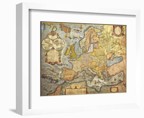 Map of Europe 1686-Joan Blaeu-Framed Giclee Print