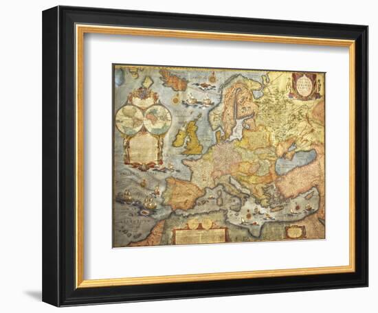 Map of Europe 1686-Joan Blaeu-Framed Giclee Print