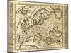 Map Of Europe Framed By National Crests. May Be Dated To The Beginning Of Xviii Sec-marzolino-Mounted Art Print