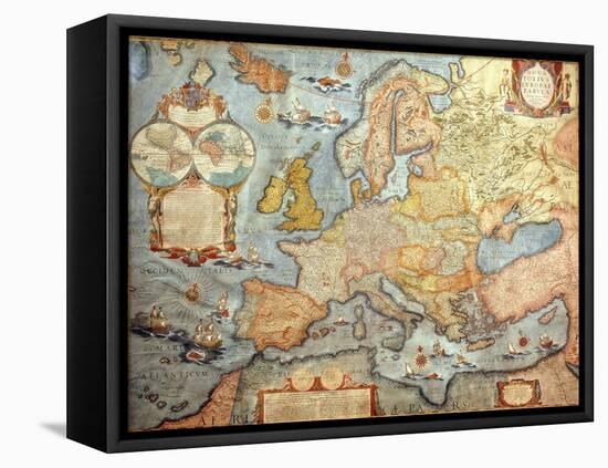 Map of Europe, from 1686 Copy of Atlas by Joan Blaeu-null-Framed Premier Image Canvas