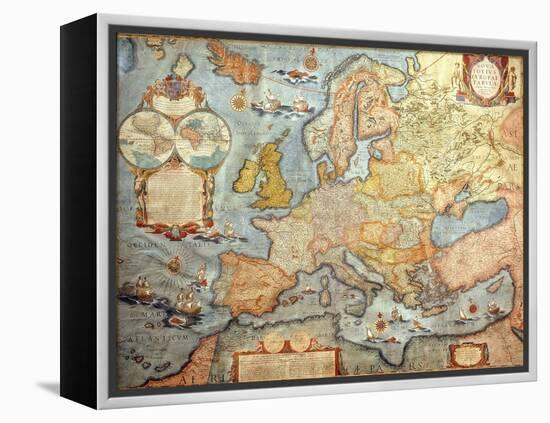 Map of Europe, from 1686 Copy of Atlas by Joan Blaeu-null-Framed Premier Image Canvas