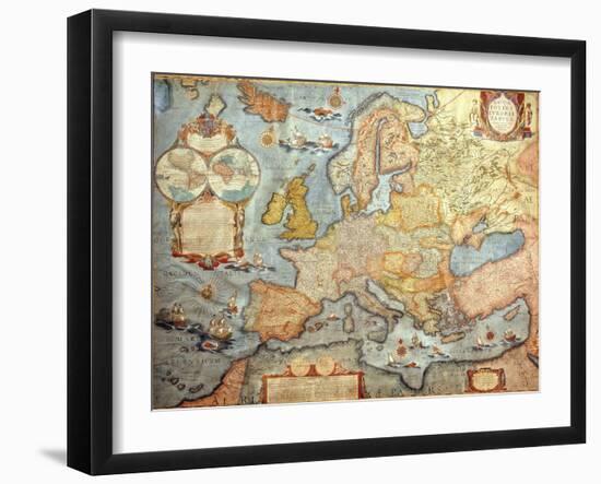 Map of Europe, from 1686 Copy of Atlas by Joan Blaeu-null-Framed Giclee Print