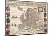 Map of Europe from the Blaeu Atlas, 17Th Century, 1622-25 (Print)-Joan Blaeu-Mounted Giclee Print