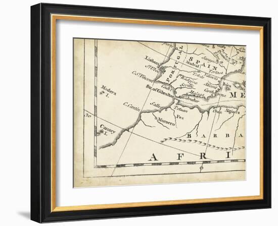 Map of Europe Grid VII-T. Jeffreys-Framed Art Print