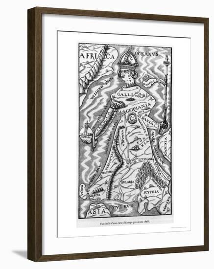 Map of Europe, Illustration from "Le Magasin Pittoresque," 1849-null-Framed Giclee Print