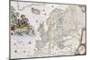 Map of Europe, Showing Europe and Western Russia, Iceland and Greenland-Cornelis III Danckerts-Mounted Giclee Print