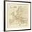 Map of Europe-The Vintage Collection-Framed Premium Giclee Print