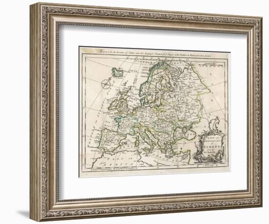 Map of Europe-J. Gibson-Framed Photographic Print