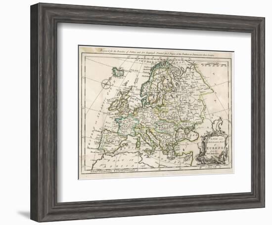 Map of Europe-J. Gibson-Framed Photographic Print