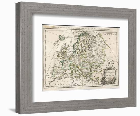 Map of Europe-J. Gibson-Framed Photographic Print