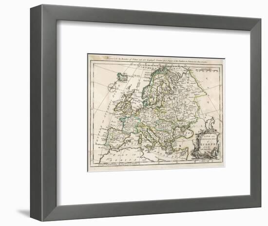 Map of Europe-J. Gibson-Framed Photographic Print