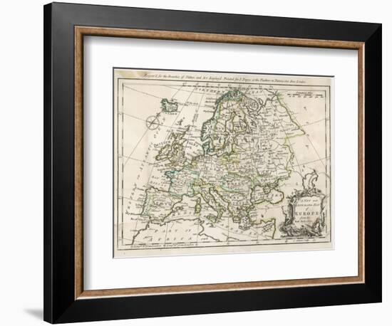 Map of Europe-J. Gibson-Framed Photographic Print