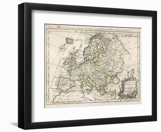 Map of Europe-J. Gibson-Framed Photographic Print