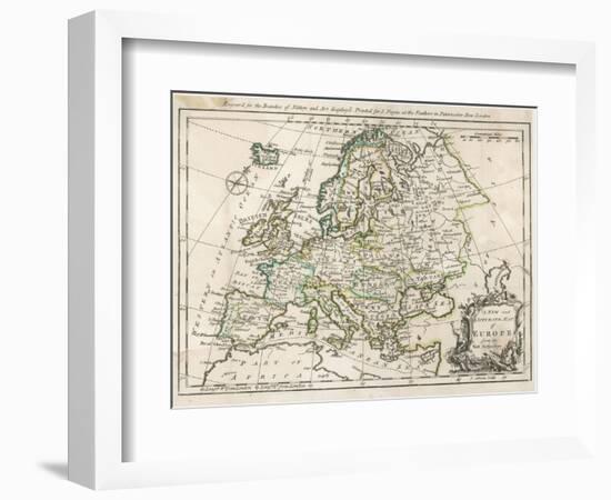 Map of Europe-J. Gibson-Framed Photographic Print