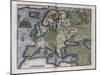 Map of Europe-Abraham Ortelius-Mounted Art Print