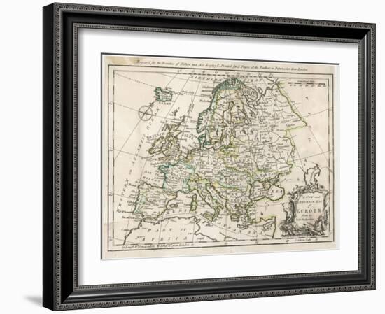 Map of Europe-J. Gibson-Framed Art Print
