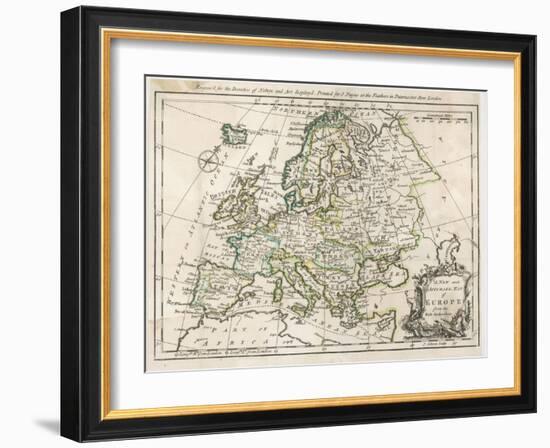 Map of Europe-J. Gibson-Framed Art Print