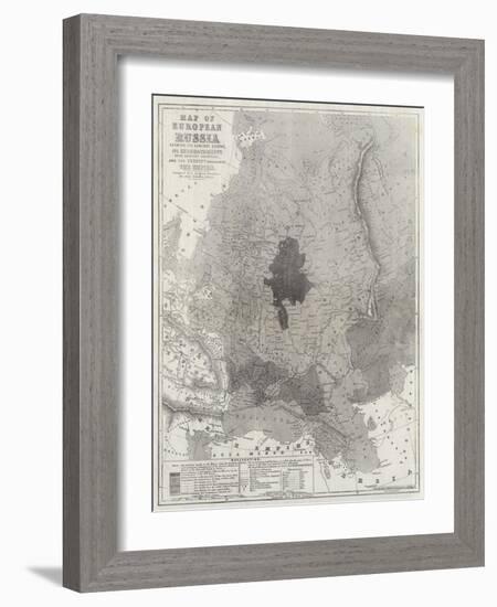 Map of European Russia Shewing its Earliest Extent-John Dower-Framed Giclee Print